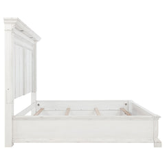 McKinney California King LED Light Panel Bed Vintage White