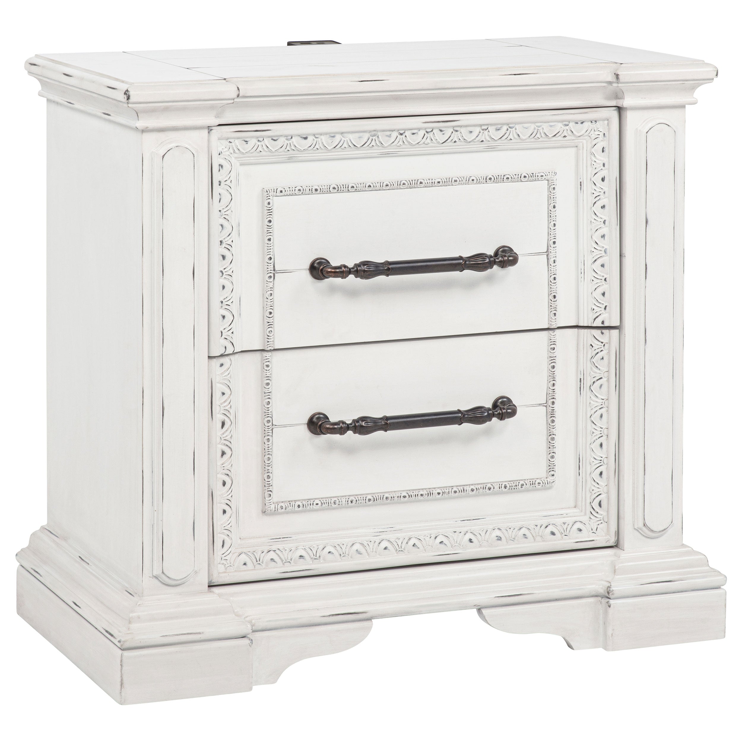 Best Furniture Outlet - Coaster - McKinney 2-drawer Nightstand with Dual USB Vintage White - 215872