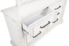 McKinney 6-drawer Bedroom Dresser Cabinet Vintage White