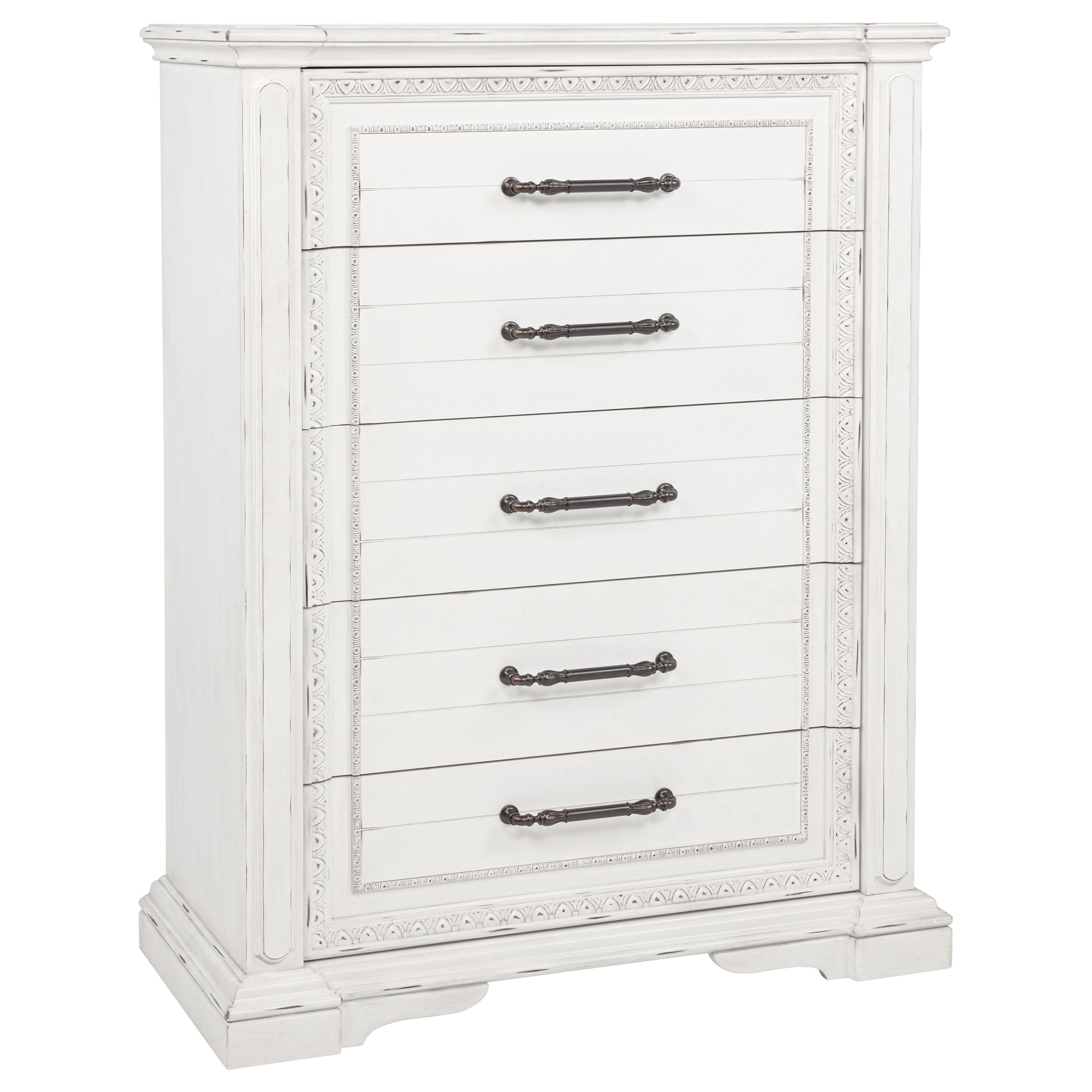 Best Furniture Outlet - Coaster - McKinney 5-drawer Bedroom Chest of Drawers Vintage White - 215875