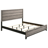 Best Furniture Outlet - Coaster - Valen Wood Eastern King Panel Bed Light Taupe - 215911KE