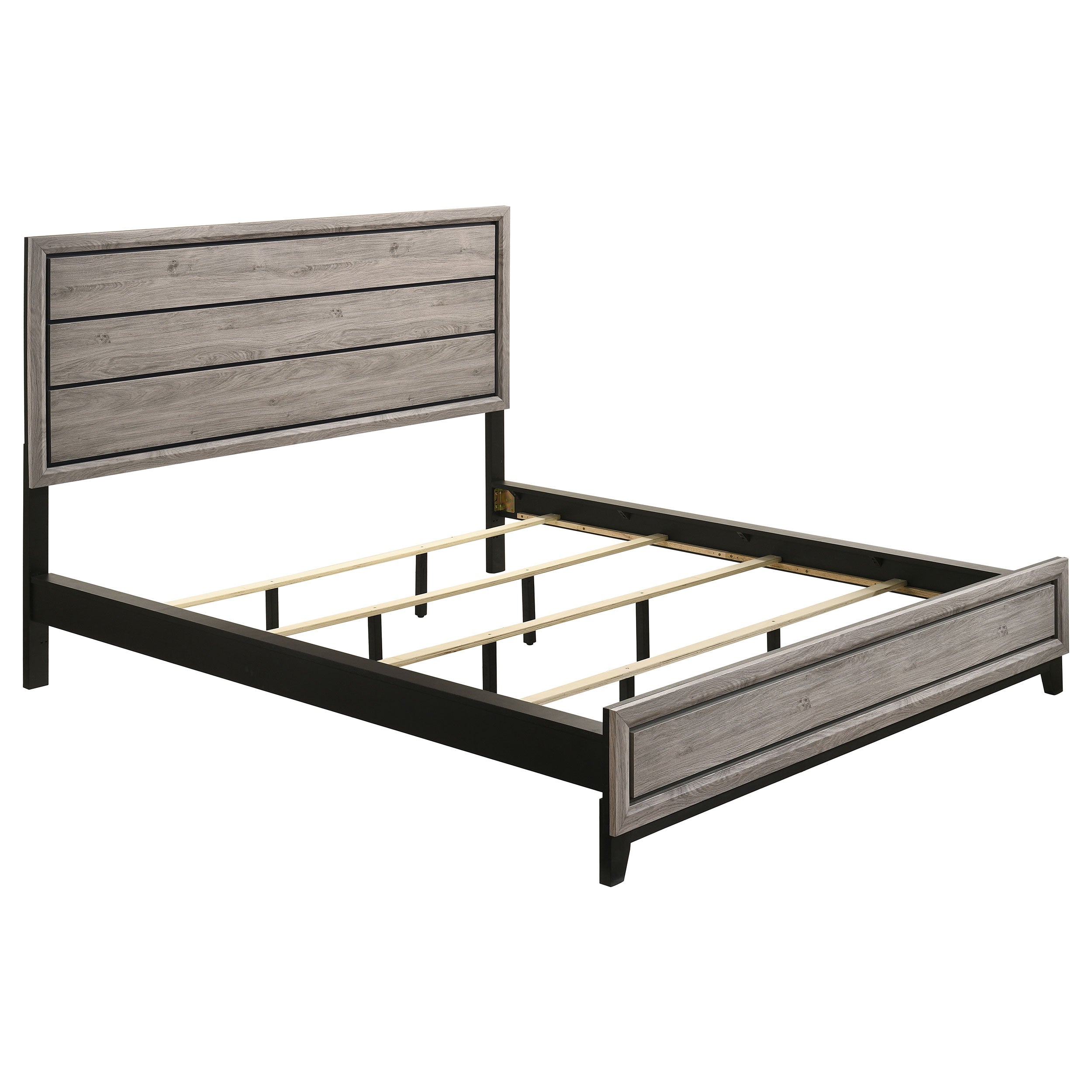 Best Furniture Outlet - Coaster - Valen Wood California King Panel Bed Light Taupe - 215911KW