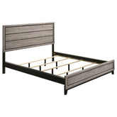 Best Furniture Outlet - Coaster - Valen Wood California King Panel Bed Light Taupe - 215911KW