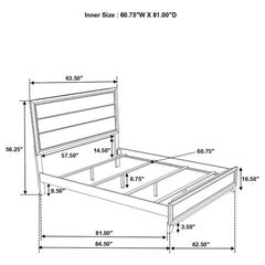 Valen Wood Queen Panel Bed Light Taupe