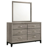 Best Furniture Outlet - Coaster - Valen 6-drawer Bedroom Dresser and Mirror Light Taupe - 215913M