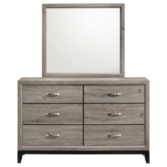 Valen 6-drawer Bedroom Dresser and Mirror Light Taupe