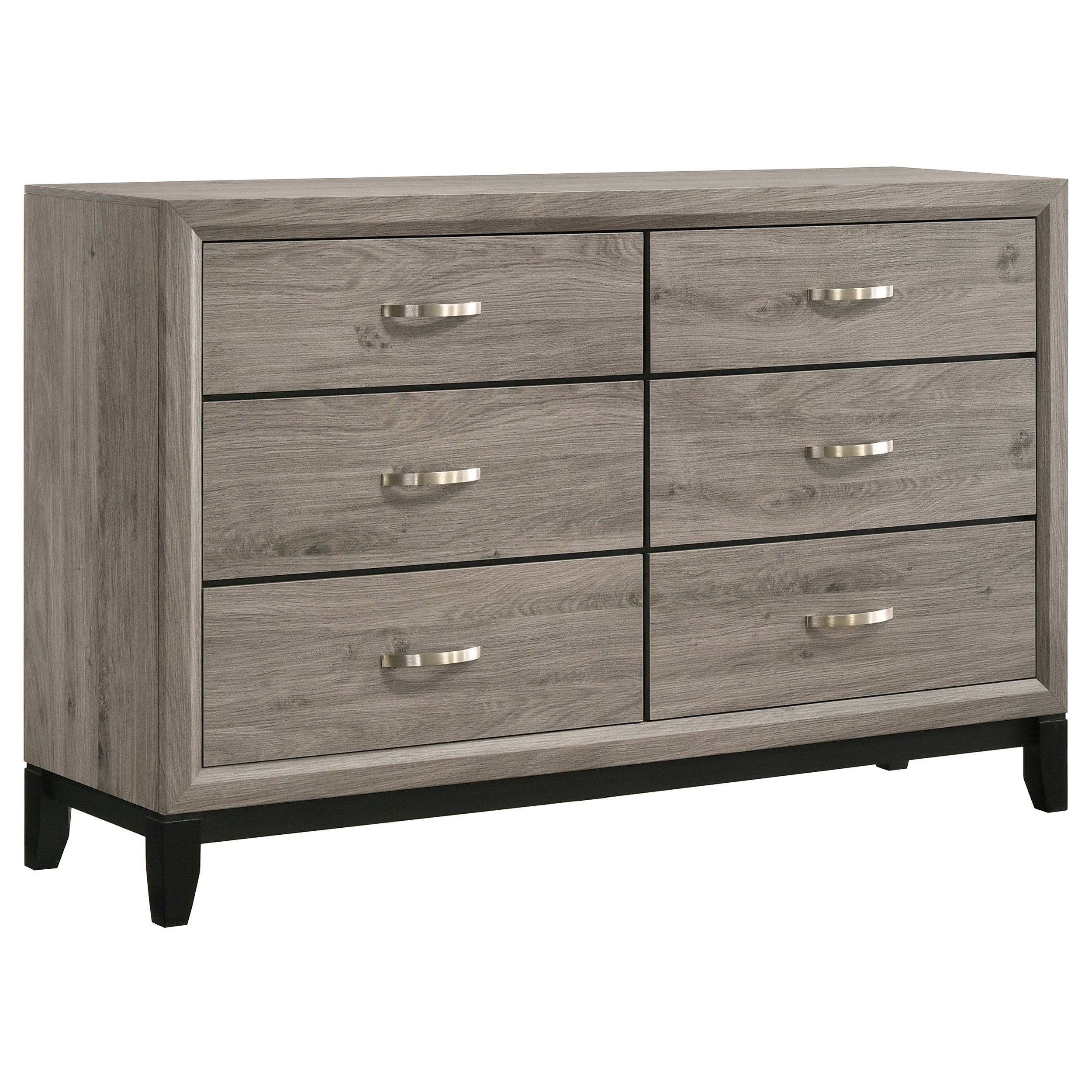 Best Furniture Outlet - Coaster - Valen 6-drawer Bedroom Dresser Cabinet Light Taupe - 215913
