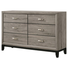 Valen 6-drawer Bedroom Dresser Cabinet Light Taupe
