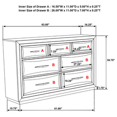 Atlas 4-piece Queen Bedroom Set Dark Oak
