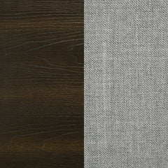 Atlas 64-inch Queen Upholstered Panel Bed Grey and Dark Oak