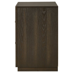 Atlas 2-drawer Bedroom Nightstand Bedside Table Dark Oak