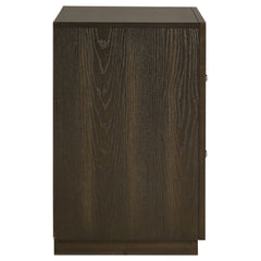 Atlas 2-drawer Bedroom Nightstand Bedside Table Dark Oak