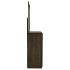Atlas 7-drawer Bedroom Dresser and Mirror Set Dark Oak