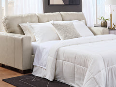 Best Furniture Outlet - Ashley Furniture - Santorine Living Room - Queen Sofa Sleeper / Bone - 2170839