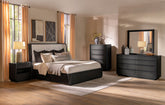 Best Furniture Outlet - Coaster - Leandro 5-piece Queen Bedroom Set Burnished Black - 222491Q-S5