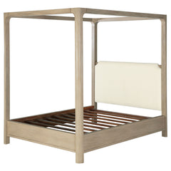 Solano 83-inch California King Canopy Bed Weathered Mango