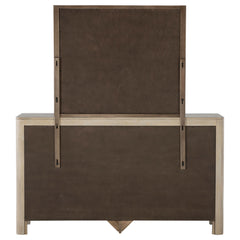 Solano 9-drawer Bedroom Dresser with Mirror Weathered Mango