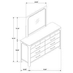 Solano 9-drawer Bedroom Dresser with Mirror Weathered Mango