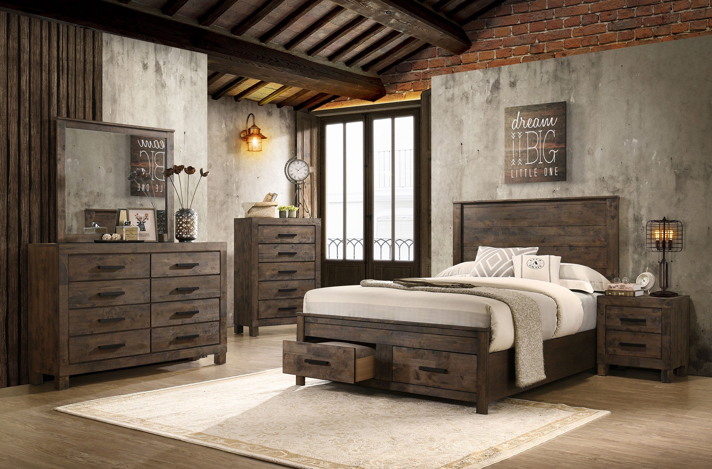 Best Furniture Outlet - Coaster - Woodmont 5-piece California King Bedroom Set Golden Brown - 222631KW-S5