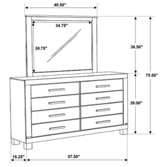 Woodmont 8-drawer Dresser with Mirror Rustic Golden Brown