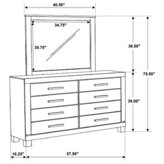 Woodmont 8-drawer Dresser with Mirror Rustic Golden Brown