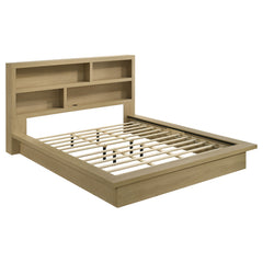 Best Furniture Outlet - Coaster - Hendricks Eastern King Bookcase Headboard Platform Bed Light Oak - 222650KE