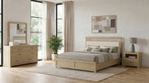 Best Furniture Outlet - Coaster - Hendricks 4-piece Eastern King Bedroom Set Light Oak - 222651KE-S4