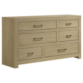 Best Furniture Outlet - Coaster - Hendricks 6-drawer Bedroom Dresser Storage Cabinet Light Oak - 222653