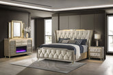 Best Furniture Outlet - Coaster - Lorient 4-piece California King Bedroom Set Ivory and Camel - 222661KW-S4B