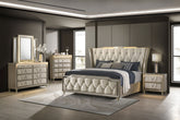 Best Furniture Outlet - Coaster - Lorient 5-piece California King Bedroom Set Ivory and Camel - 222661KW-S5