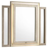 Best Furniture Outlet - Coaster - Lorient LED Dresser Mirror Ivory and Camel - 222664