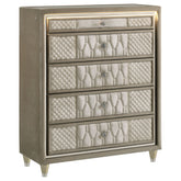 Best Furniture Outlet - Coaster - Lorient 5-drawer LED Chest of Drawers Ivory and Camel - 222665