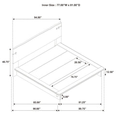 Stillwater Eastern King Platform Bed