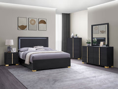 Best Furniture Outlet - Coaster - Marceline 5-piece Full Bedroom Set Black - 222831F-S5