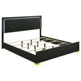 Best Furniture Outlet - Coaster - Marceline Wood Eastern King LED Panel Bed Black - 222831KE