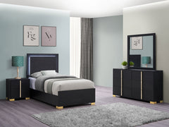 Best Furniture Outlet - Coaster - Marceline 4-piece Twin Bedroom Set Black - 222831T-S4