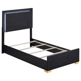 Best Furniture Outlet - Coaster - Marceline Wood Twin LED Panel Bed Black - 222831T