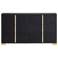 Marceline 6-drawer Dresser Black
