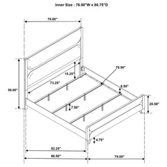Bennett 5-piece Eastern King Bedroom Set Light Oak