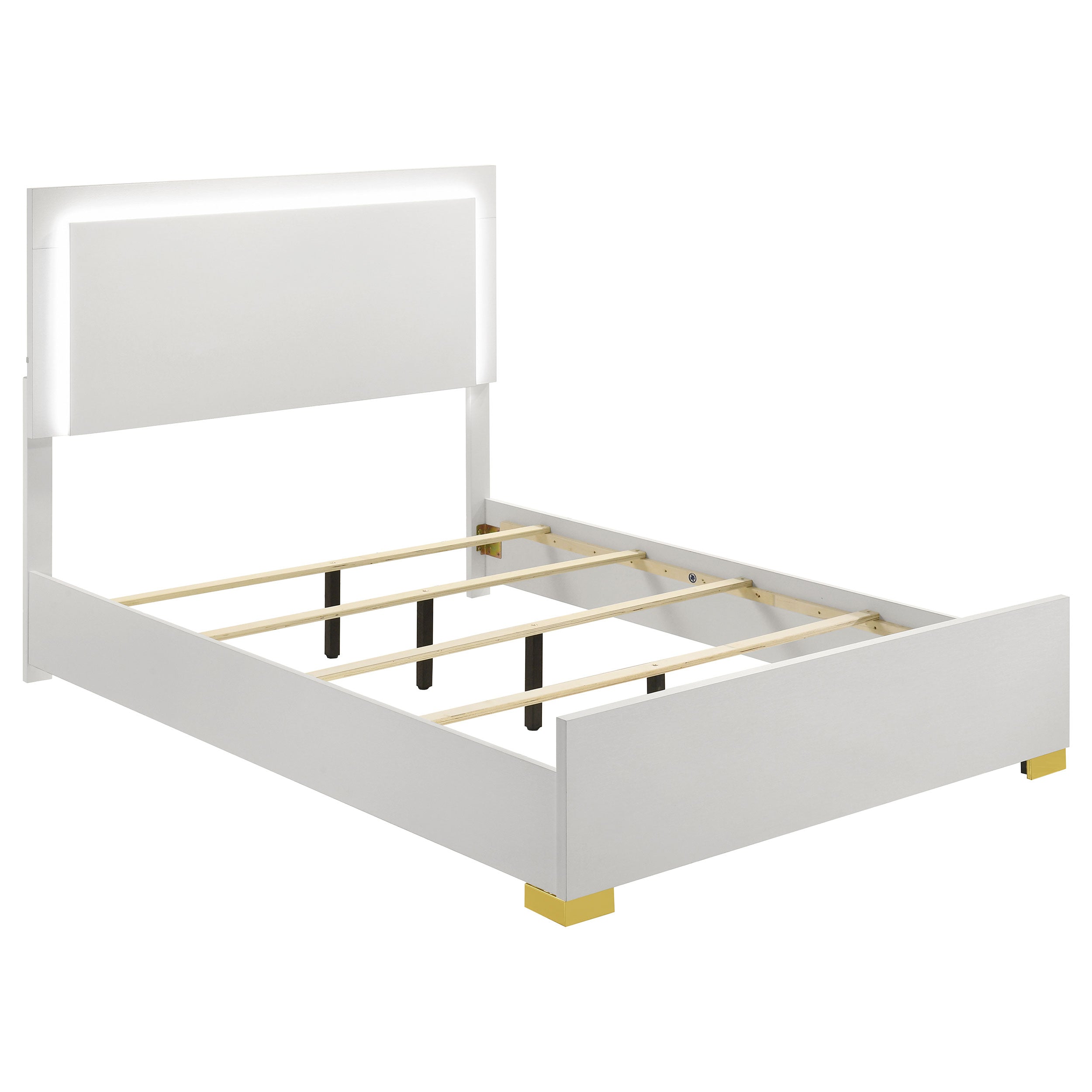 Best Furniture Outlet - Coaster - Marceline Wood Full LED Panel Bed White - 222931F