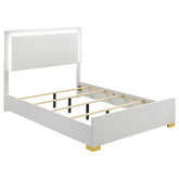 Best Furniture Outlet - Coaster - Marceline Wood Full LED Panel Bed White - 222931F
