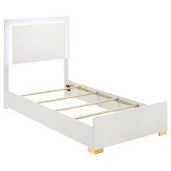 Best Furniture Outlet - Coaster - Marceline Wood Twin LED Panel Bed White - 222931T