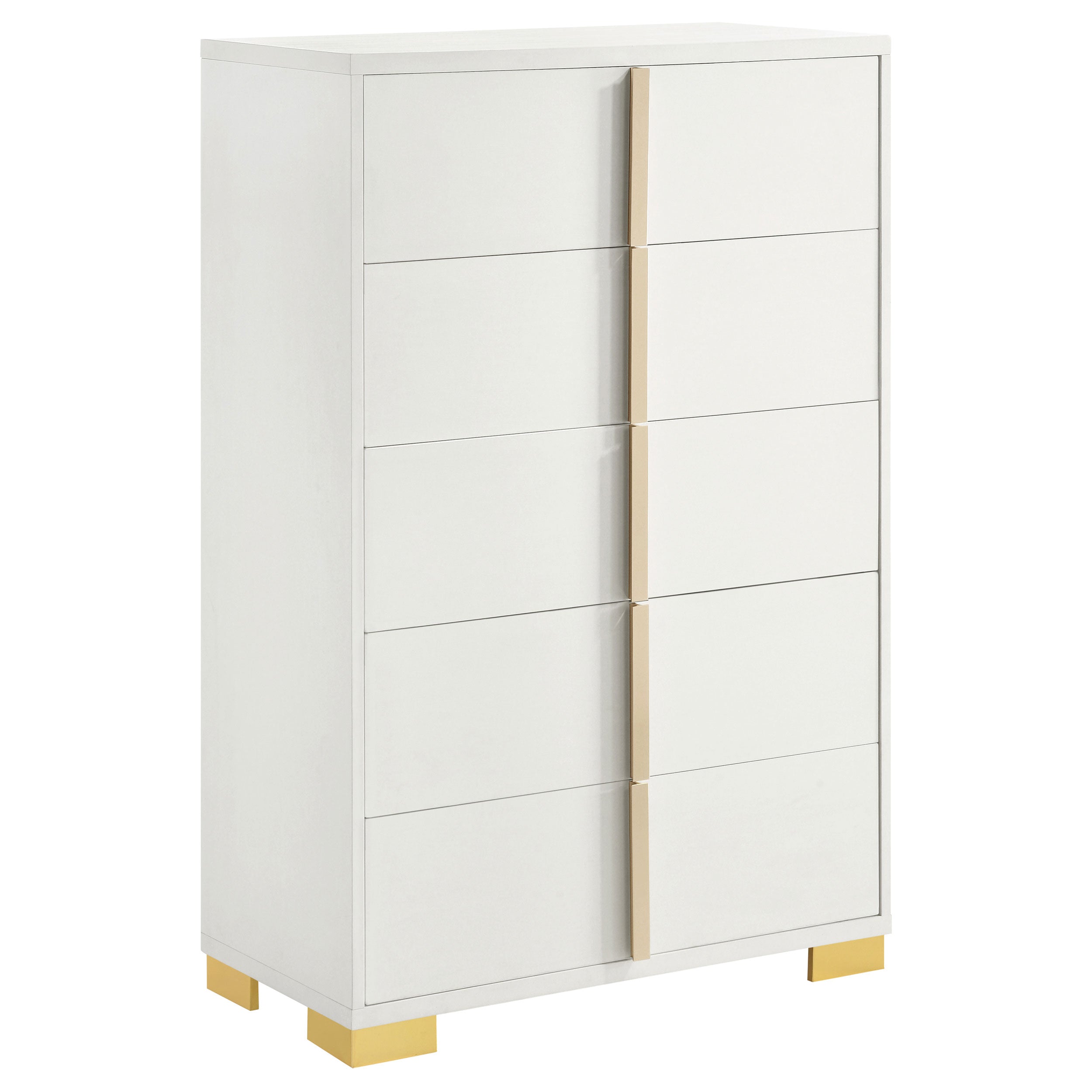 Best Furniture Outlet - Coaster - Marceline 5-drawer Bedroom Chest White - 222935