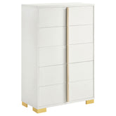 Best Furniture Outlet - Coaster - Marceline 5-drawer Bedroom Chest White - 222935