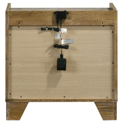 Henderson 1-drawer LED Nightstand Bedside Table Medium Oak