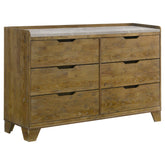 Best Furniture Outlet - Coaster - Henderson 6-drawer Bedroom Dresser Cabinet Medium Oak - 222973