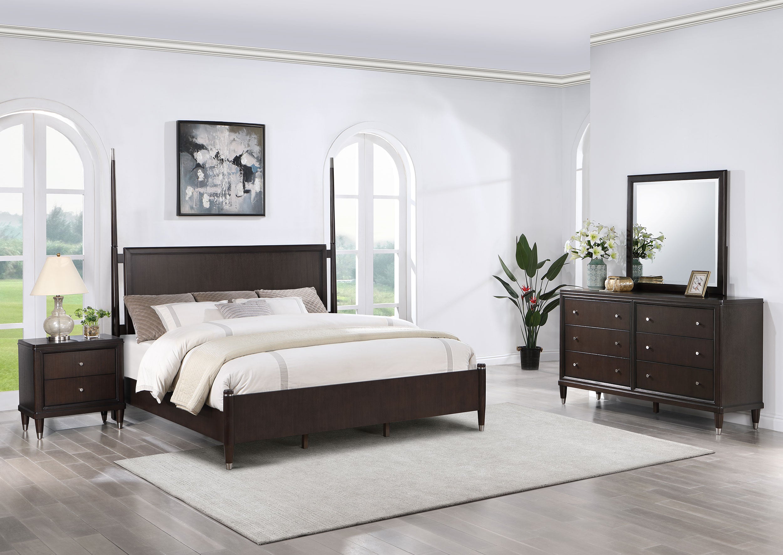 Best Furniture Outlet - Coaster - Emberlyn 4-piece Eastern King Bedroom Set Brown - 223061KE-S4