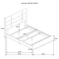Ines 4-piece Queen Bedroom Set Grey and White High Gloss