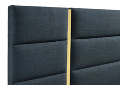 Ines 4-piece Eastern King Bedroom Set Navy and White High Gloss