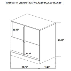 Ines 2-drawer Nightstand Bedside Table White High Gloss
